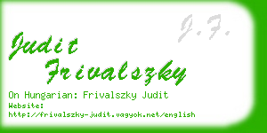 judit frivalszky business card